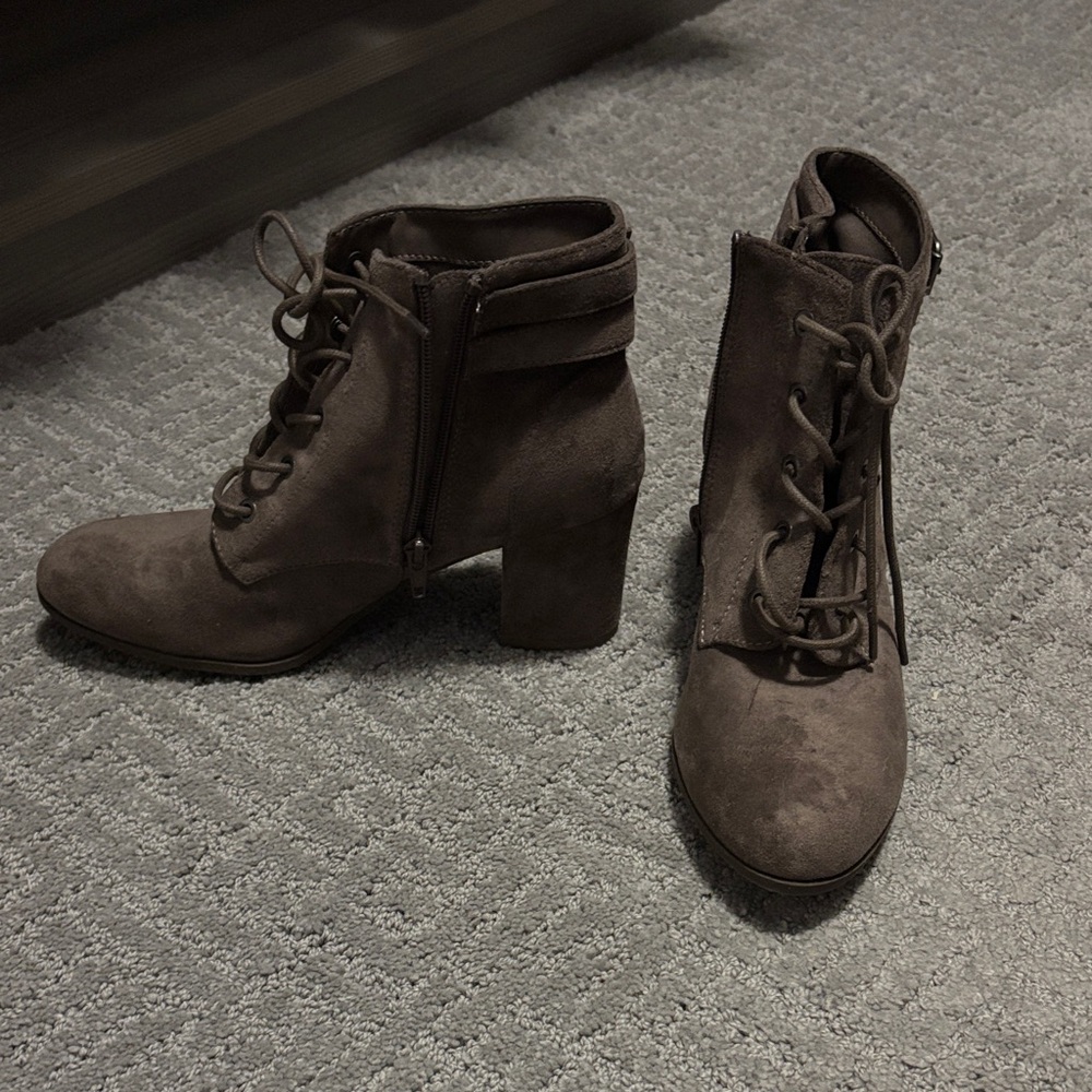 Madden Girl Lace Up Brown Boots